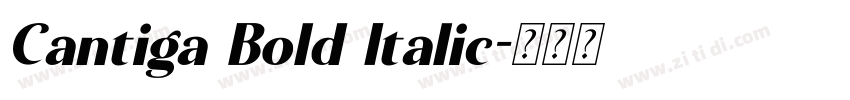 Cantiga Bold Italic字体转换